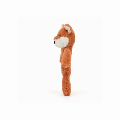 Jellycat Bashful Fox Cub Ring Rattle USA | 82510SVCB